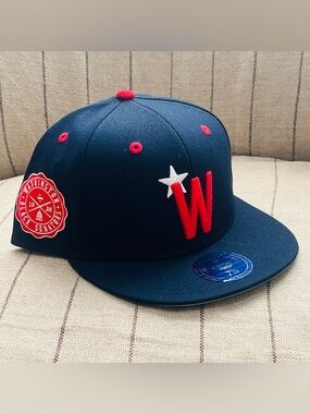 WASHINGTON BLACK SENATORS Ebbets Field Flannels Negro League Baseball Fitted Hat